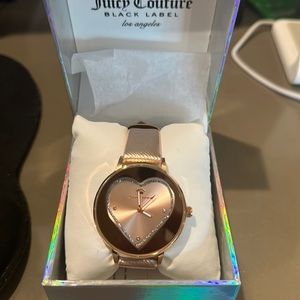 Juicy Couture Black Label Rose Gold Heart Watch NWT